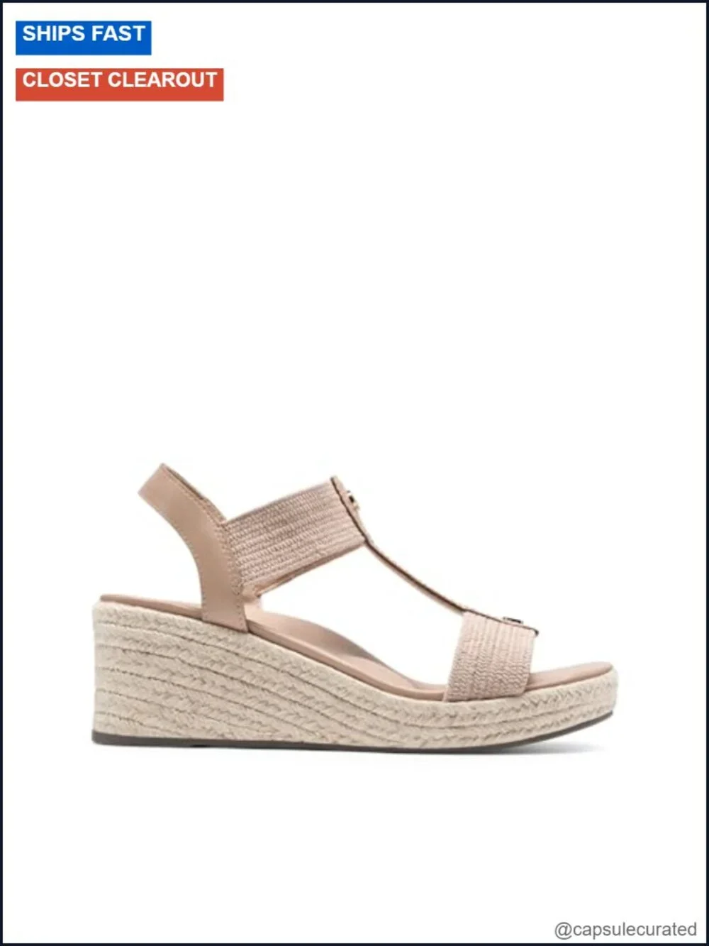 Arch Support Wedge Sandals with Elastic Upper – Platform, Slip-Resistant TPR
